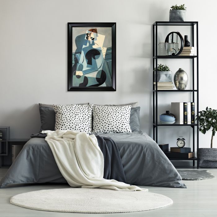 Portrait of Josette Gris Preframed - Black Matte Frame 24"X36"