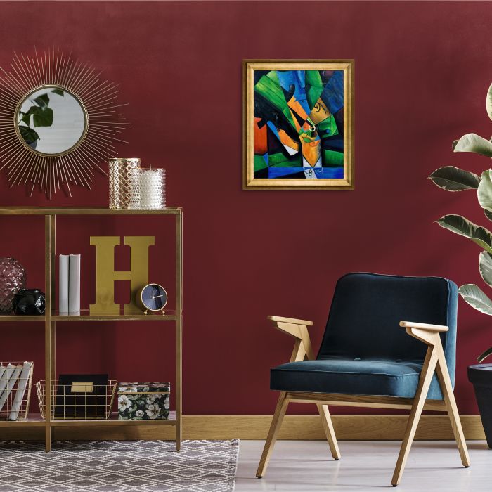 The Smoker Preframed - Athenian Gold Frame 20"X24"