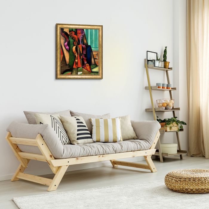 Violon et guitare Preframed - Verona Gold Braid Frame 20"X24"