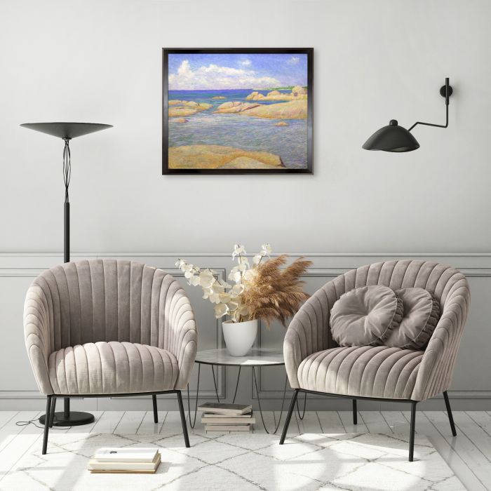 Annisquam Light Pre-framed - Studio Black Wood Angle Frame 20"X24"