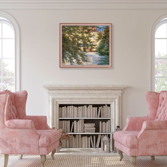 Mill Stream Limetz Pre-framed - Rose Gold Classico Frame 20" X 24"