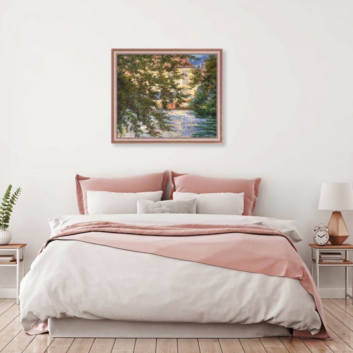 Mill Stream Limetz Pre-framed - Rose Gold Classico Frame 20" X 24"