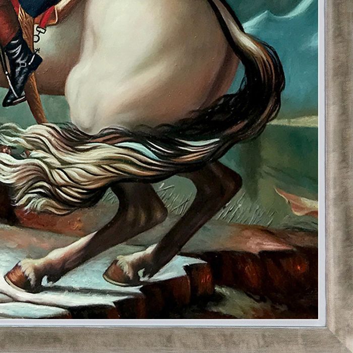 Napoleon Crossing the Alps, 1801 Pre-Framed - Champagne Silhouette Frame 20" X 24"