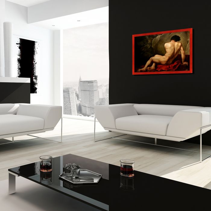 Patroclus, 1780 Pre-Framed - Stiletto Red Frame 24" X 36"