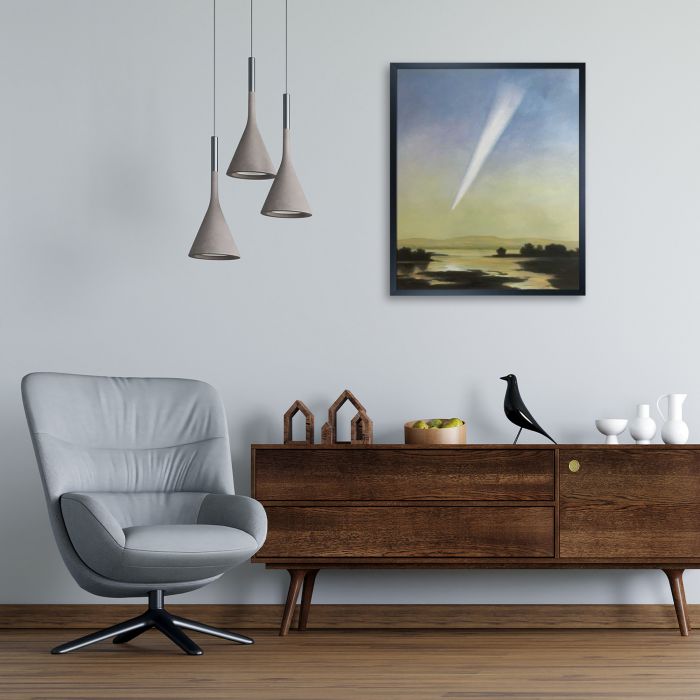 Grand Comet of 1882 Pre-framed - Studio Black Wood Frame 20"X24"