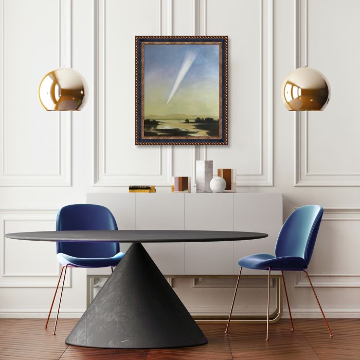 Grand Comet of 1882 Pre-Framed - Verona Black and Gold Braid 20" X 24"