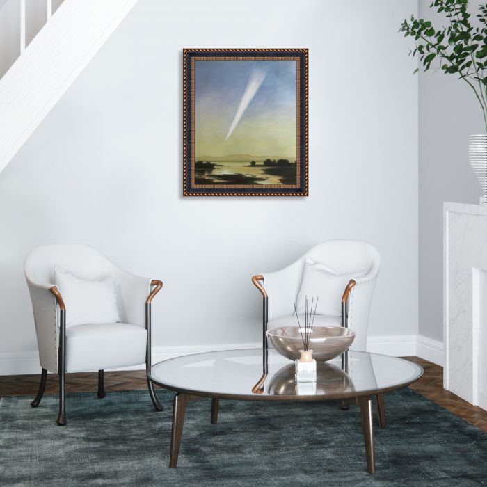 Grand Comet of 1882 Pre-Framed - Verona Black and Gold Braid 20" X 24"