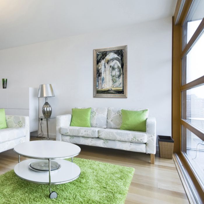 Tintern Abbey Pre-Framed - Champage Scoop with Swirl Lip Frame 24"X36"