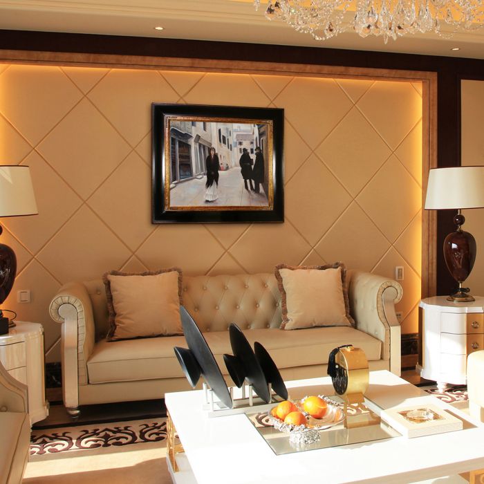 Street in Venice Pre-Framed - Opulent Frame 20"X24"