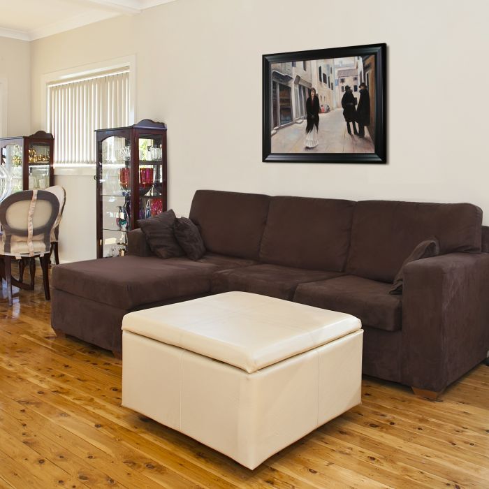 Street in Venice Pre-Framed - Black Matte Frame 20"X24"