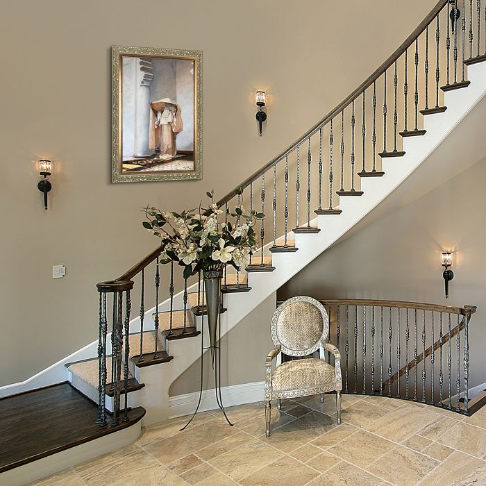 Smoke of Ambergris, 1880 Pre-framed - Rococo Silver and Piccino Luminoso Custom Stacked Frame 24" X 36"