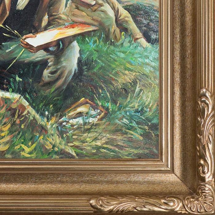 An Out-of-Doors Study, 1889 Pre-Framed - Florentine Dark Champagne Frame 20"X24"