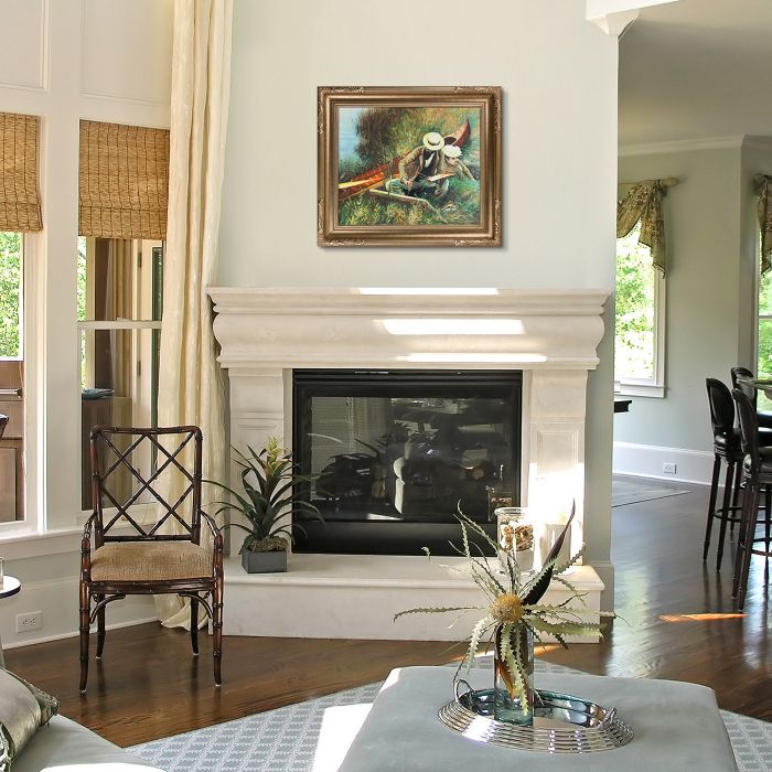 An Out-of-Doors Study, 1889 Pre-Framed - Florentine Dark Champagne Frame 20"X24"