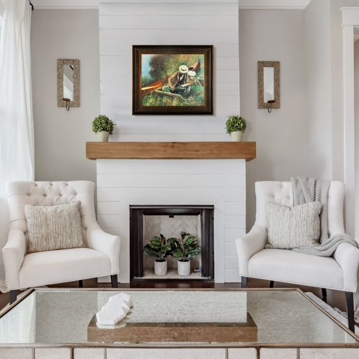 An Out-of-Doors Study, 1889 Pre-Framed - Veine D'Or Bronze Scoop Frame 20"X24"