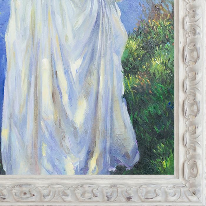 Morning Walk Pre-Framed - Brimfield Cottage White Frame 24" X 36"