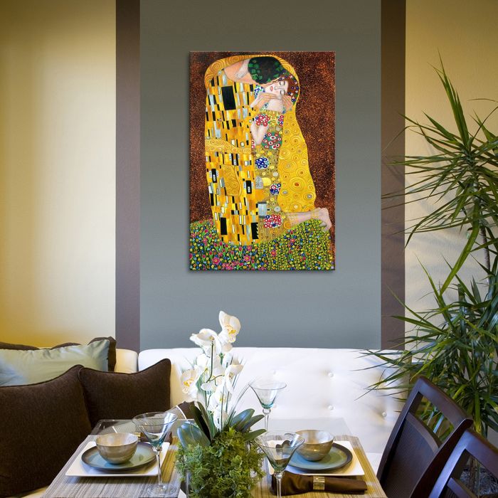 The Kiss (Full view) Pre-Framed - Gallery Wrap 24"X36"