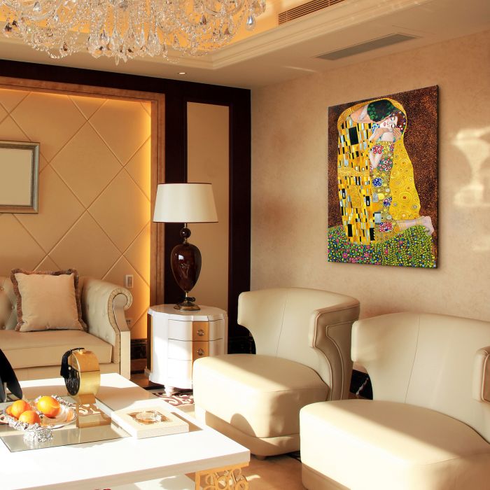 The Kiss (Full view) Pre-Framed - Gallery Wrap 24"X36"