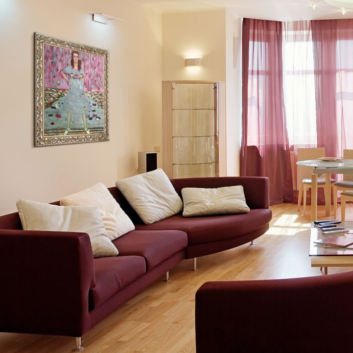 Portrait of Mada Primavesi Preframed - Rococo Silver 20"X24"