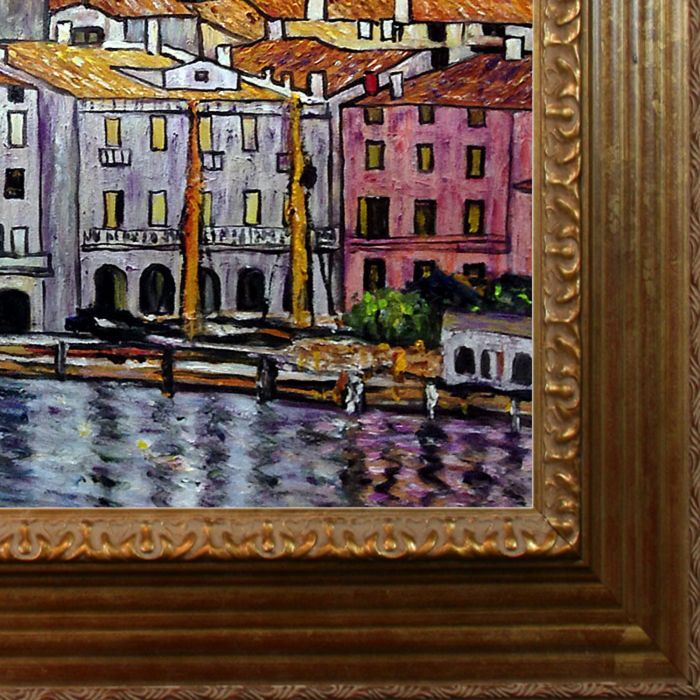 Malcesine on Lake Garda,1913 Pre-Framed - Vienna Wood Frame 24"X24"