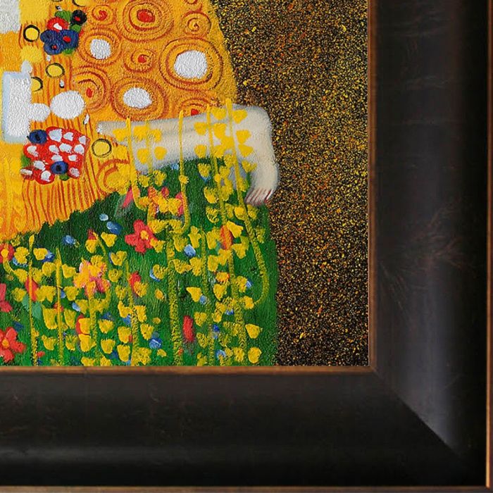 The Kiss (Full View) Pre-Framed - Veine D'Or Bronze Scoop Frame 20"X24"