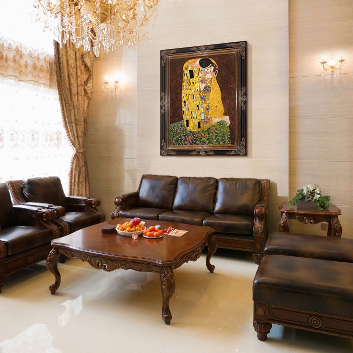 The Kiss (Full View) Pre-Framed - Excalibur Frame 30"X40"