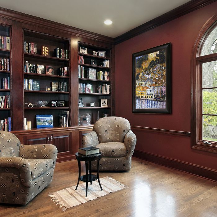 Malcesine on Lake Garda Pre-Framed - Veine D'Or Bronze Scoop Frame 24"X36"