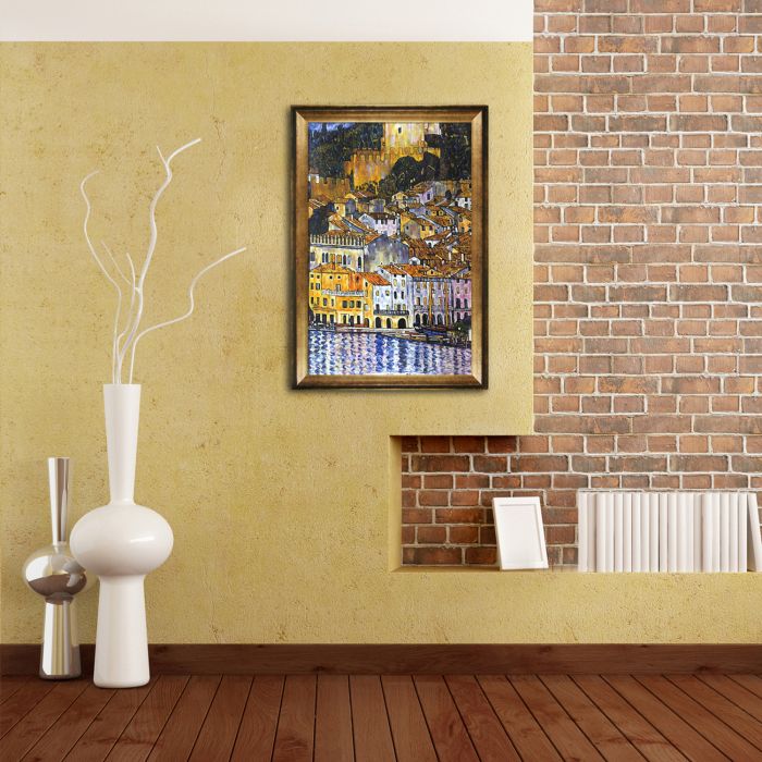 Malcesine on Lake Garda Pre-Framed - Athenian Gold Frame 24"X36"