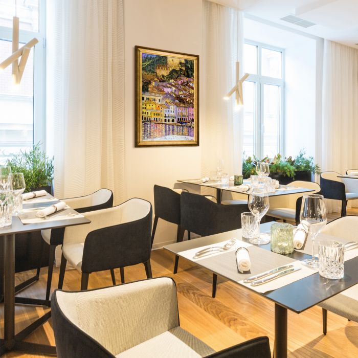 Malcesine on Lake Garda Pre-Framed - Athenian Gold Frame 24"X36"