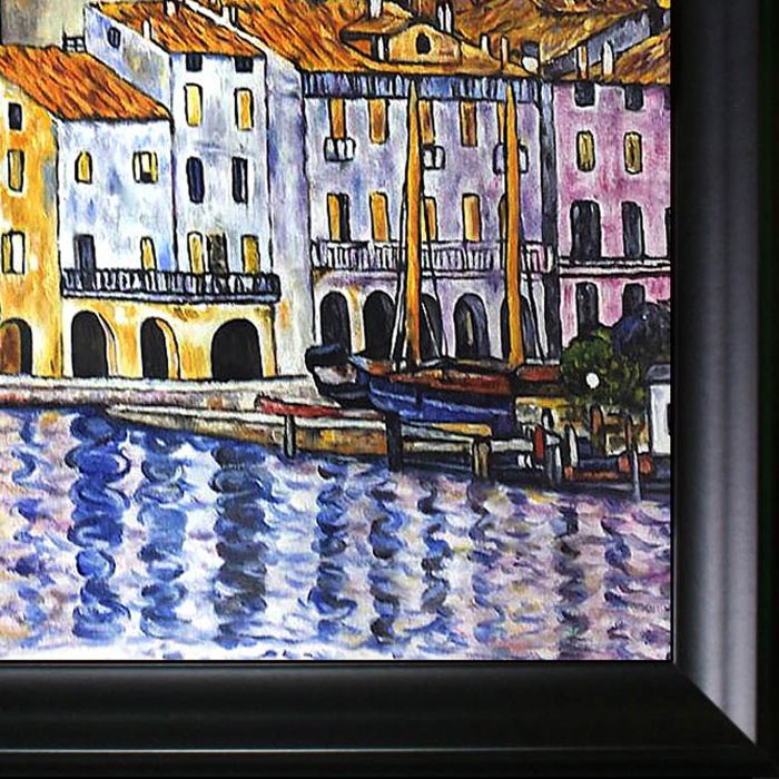 Malcesine on Lake Garda Pre-Framed - Black Matte Frame 24"X36"