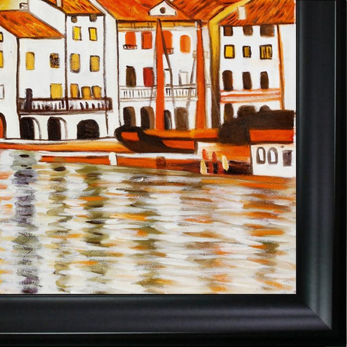 Malcesine on Lake Garda Pre-Framed - Black Matte Frame 24"X36"