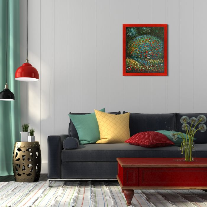 Apple Tree I Pre-Framed - Stiletto Red Frame 20" X 24"