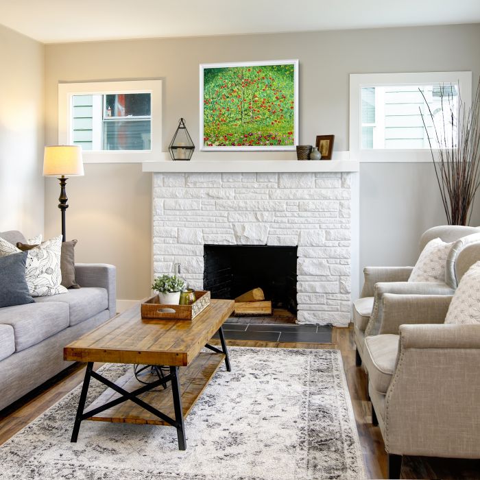 The Apple Tree Pre-Framed - Moderne Blanc Frame 20" X 24"