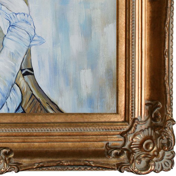 Black Feather Hat Pre-Framed - Renaissance Bronze Frame 20"X24"