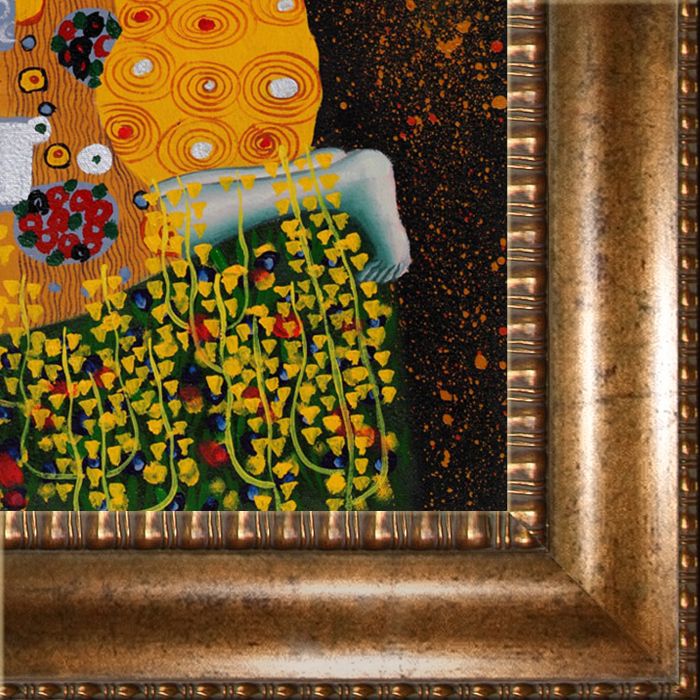The Kiss (Full View) Pre-Framed - El Dorado Gold Frame 16"X20"