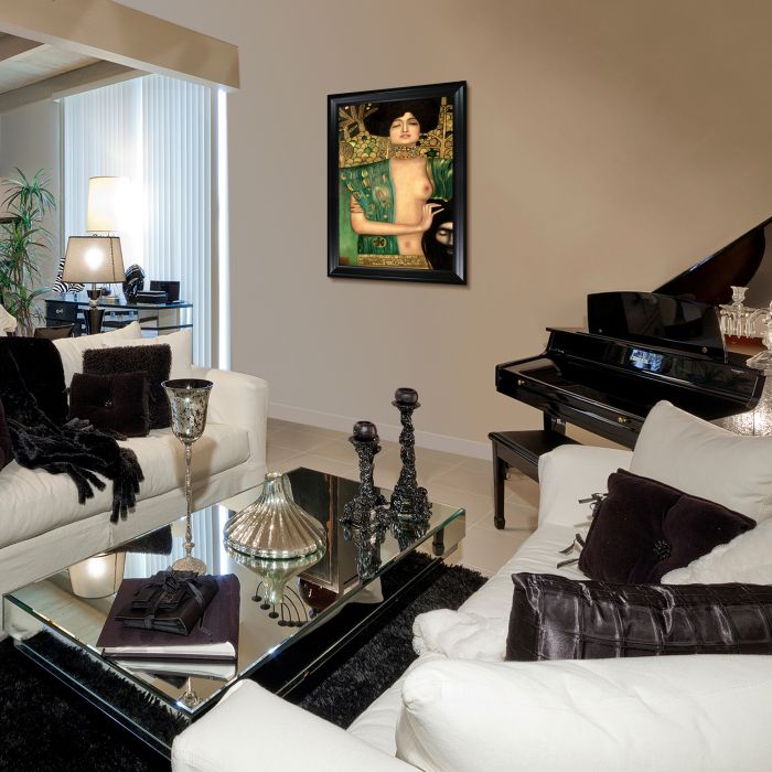 Judith Klimt I Pre-framed - Black Matte Frame 24"X36"