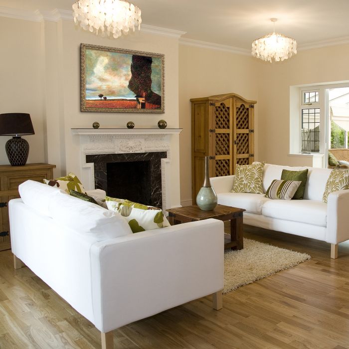 High Poplar Pre-framed - Golden Oak Leaf Frame 24"X36"