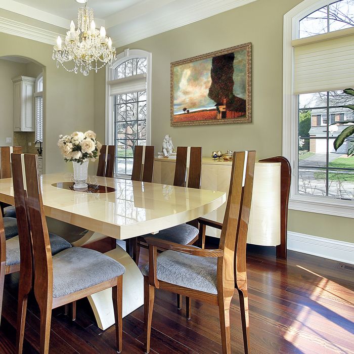 High Poplar Pre-framed - Golden Oak Leaf Frame 24"X36"