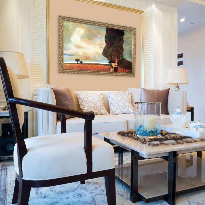 High Poplar Pre-framed - Golden Oak Leaf Frame 24"X36"