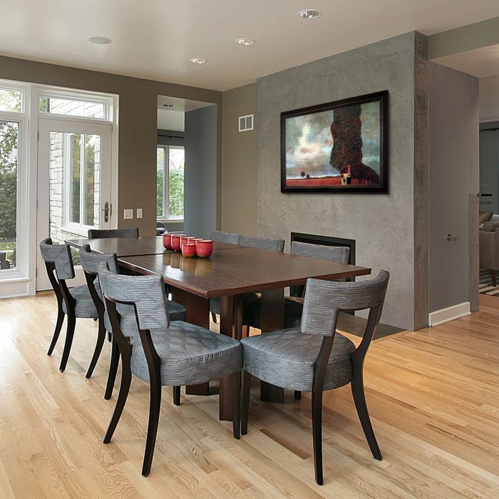 High Poplar Pre-framed - Veine D'Or Bronze Angled Frame 24"X36"