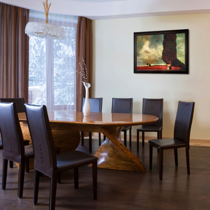 High Poplar Pre-framed - Veine D'Or Bronze Angled Frame 24"X36"