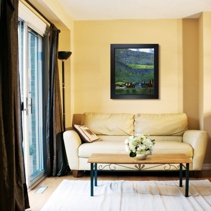 Unterach on Lake Atter,1915 Pre-Framed - New Age Black Frame 20"X24"