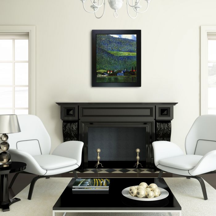 Unterach on Lake Atter,1915 Pre-Framed - New Age Black Frame 20"X24"