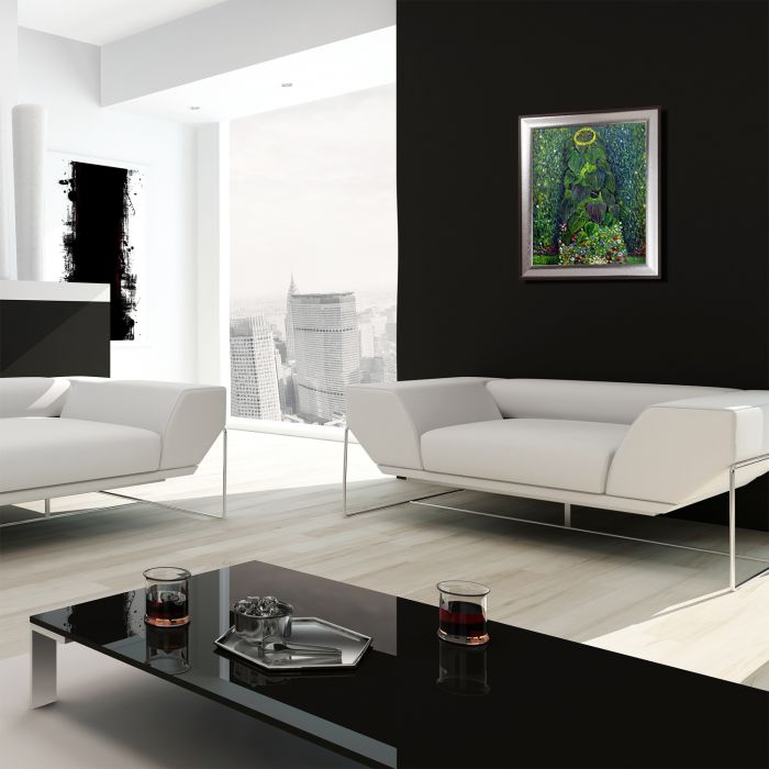 Sunflower Pre-framed - Magnesium Silver Frame 20" X 24"