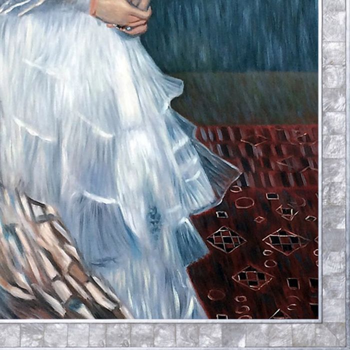 Portrait of Hermine Gallia Pre-Framed - Silver Pearl Frame 24