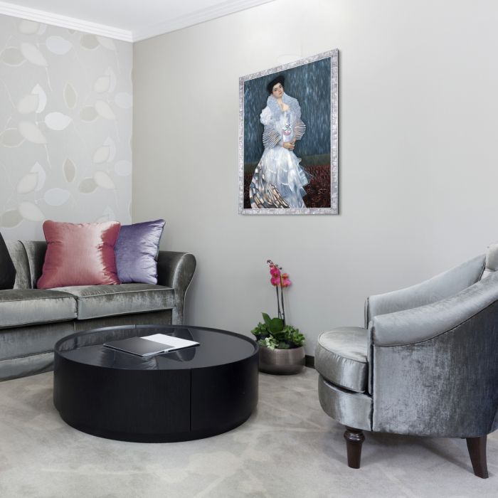 Portrait of Hermine Gallia Pre-Framed - Silver Pearl Frame 24