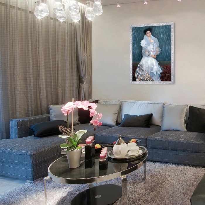 Portrait of Hermine Gallia Pre-Framed - Silver Pearl Frame 24