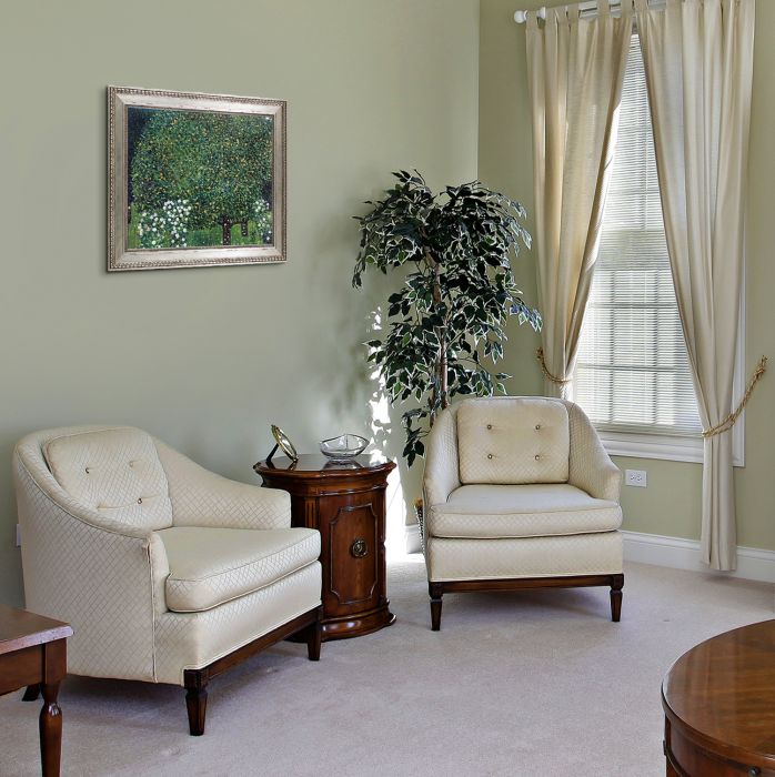 Roses Under the Trees Preframed - Versailles Silver King Frame 20" X 24"