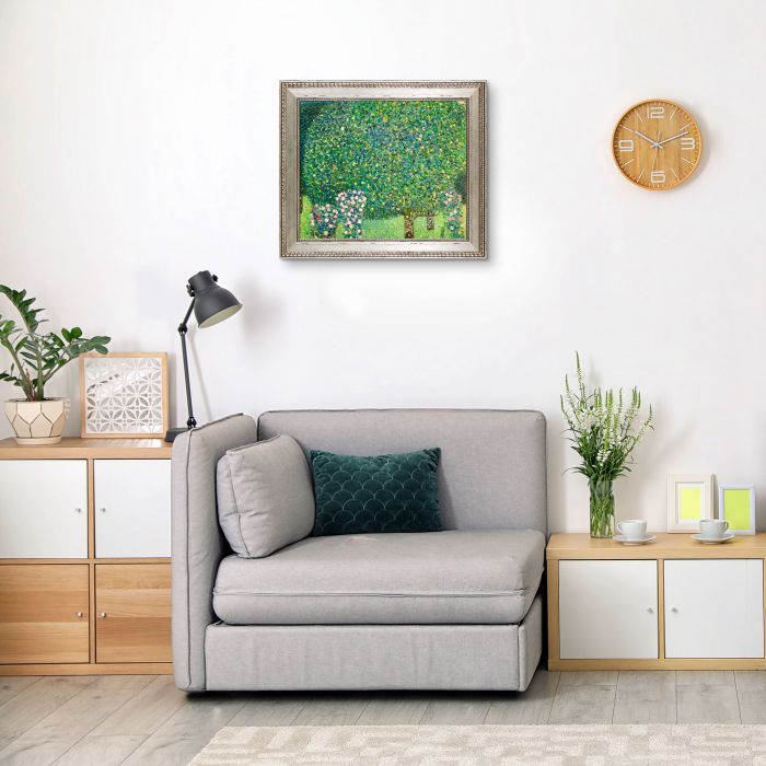 Roses Under the Trees Preframed - Versailles Silver King Frame 20" X 24"