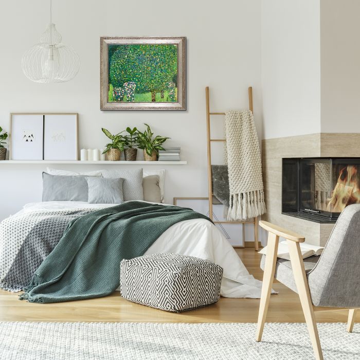 Roses Under the Trees Preframed - Versailles Silver King Frame 20" X 24"