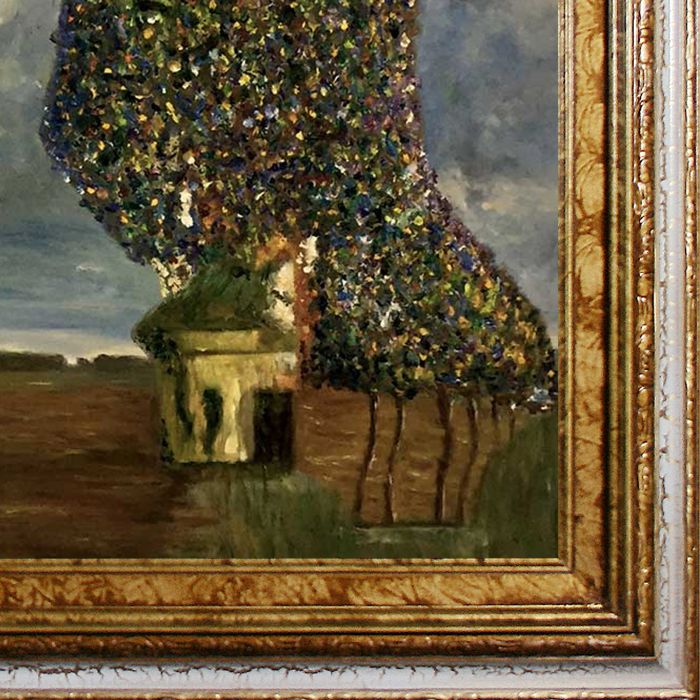 The Large Poplar II (Gathering Storm) Pre-Framed - Tuscan Crackle Frame 20"X24"